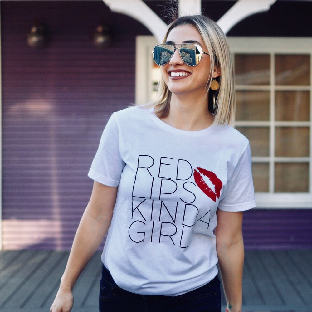 Red Lips Fashion Tee